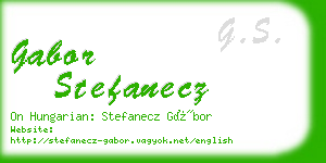 gabor stefanecz business card